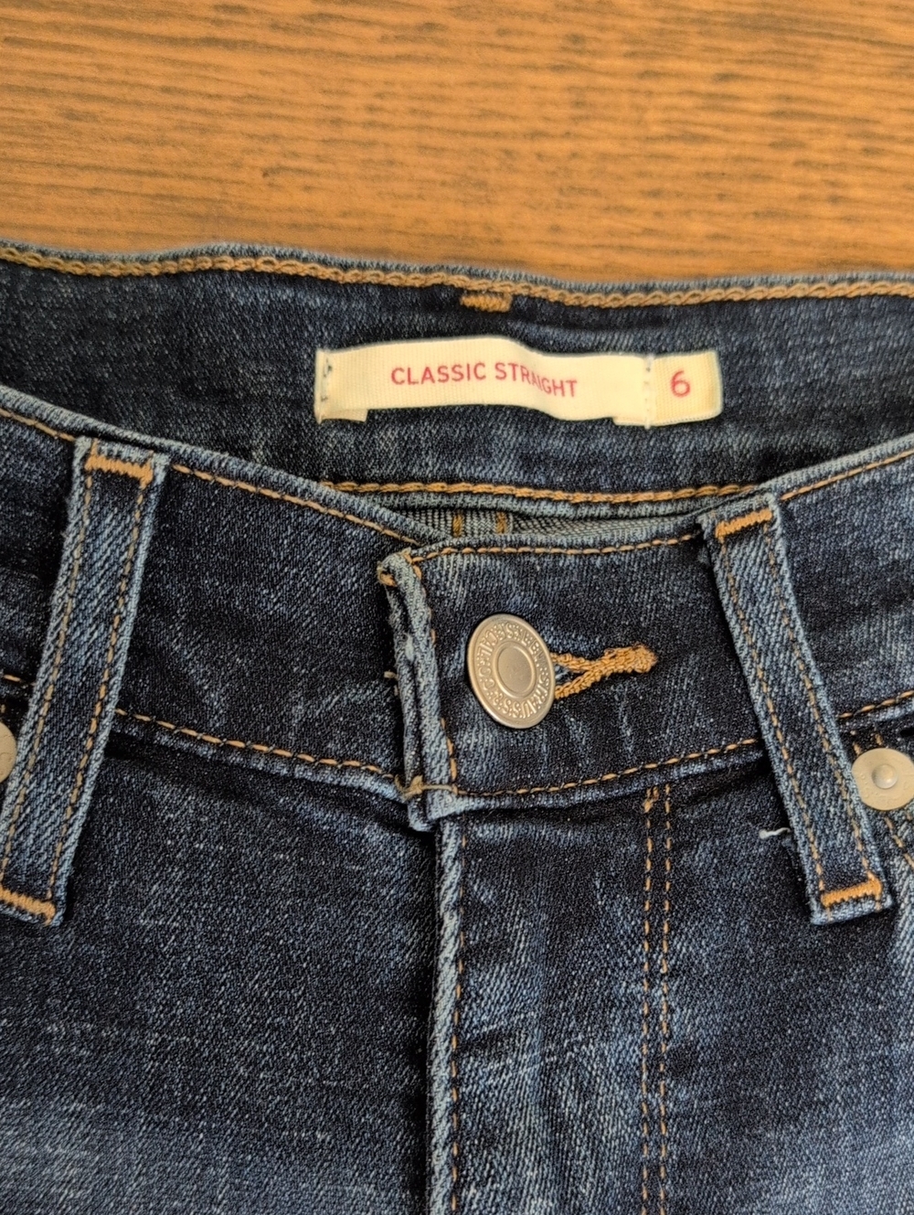 Levi's Classic Straight Dark Blue Women’s Straight Jeans Size 6 - Picture 4 of 8